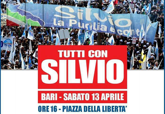 “Tutti a Bari con Silvio” organizzazione pullman da Manfredonia