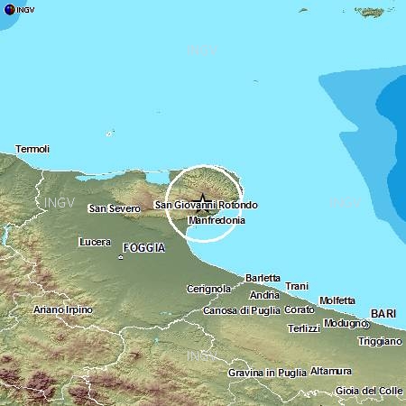 Terremoto, trema il Gargano: epicentro tra Mattinata e Monte Sant’Angelo