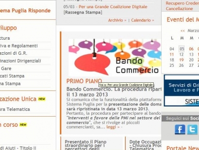 Bando per il Commercio si ripate il 13 Marzo