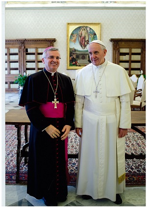 Mons. Castoro in visita da Papa Francesco