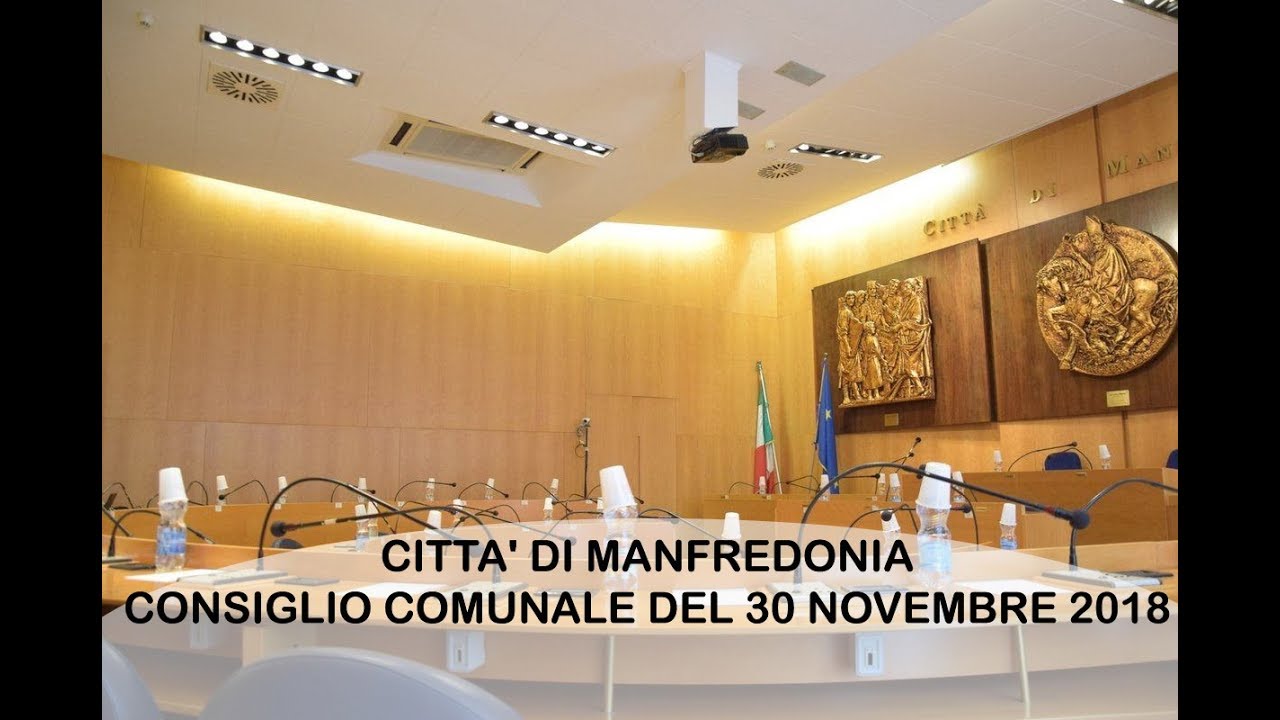 Archivio Consiglio Comunale Città di Manfredonia del 30 11 2018