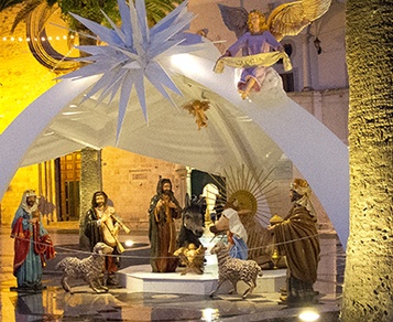 Benedizione del presepe in Piazza del Popolo