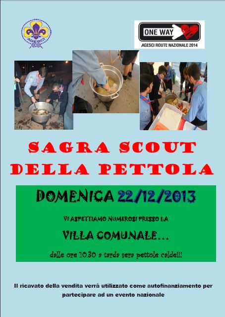 22 dicembre, Sagra scout della pettola