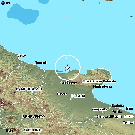 Nuova scossa di terremoto sul Gargano