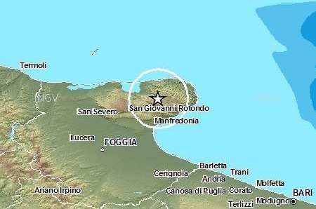 Lieve scossa di terremoto sul Gargano