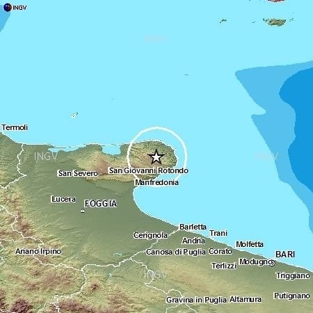 Terremoto 2.4 sul Gargano