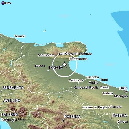 Questa notte un terremoto di 2.0 della scala Richter