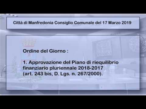 Manfredonia: Archivio Consiglio Comunale del 17 03 2019