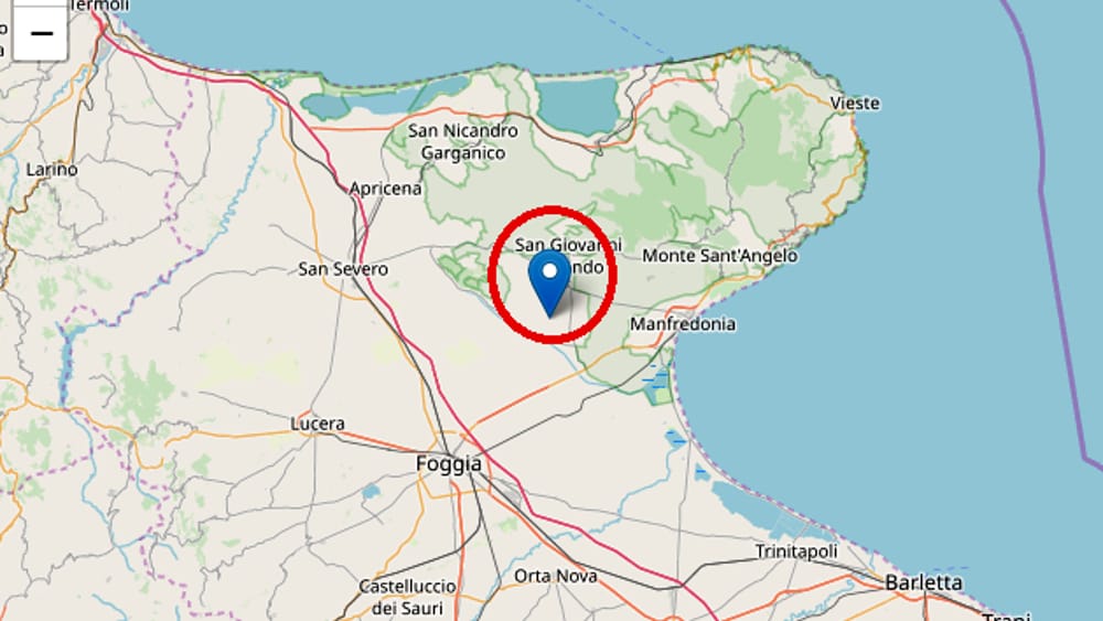 Terremoto Gargano 6 luglio 2019